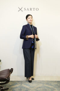 オーダーメイドスーツの完成画像、パンツバージョン