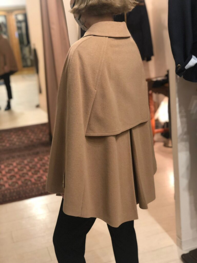 バーバリーのコートリメイク後背面